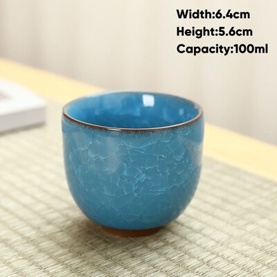 Ledo traškėjimo stiliaus keraminis arbatos puodelis, keramikiniai espreso kavos puodeliai, porcelianinis Kung Fu arbatos puodelis, keraminis sake puodelis, arbatos dubuo, didmeninė prekyba