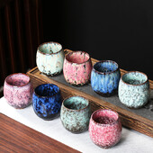 Ahju vahetamise teetass Keraamiline Kung Fu teekomplekt Ühe tassi degusteerimistee saialillemunakujuline tass