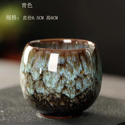 Ahju vahetamise teetass Keraamiline Kung Fu teekomplekt Ühe tassi degusteerimistee saialillemunakujuline tass