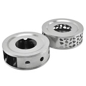 Tējkannu sildītāji 6,2 collu nerūsējošā tērauda tējas gaismas sveces sveces sveces tējkannas un kafijas pasniegšanas piederumi