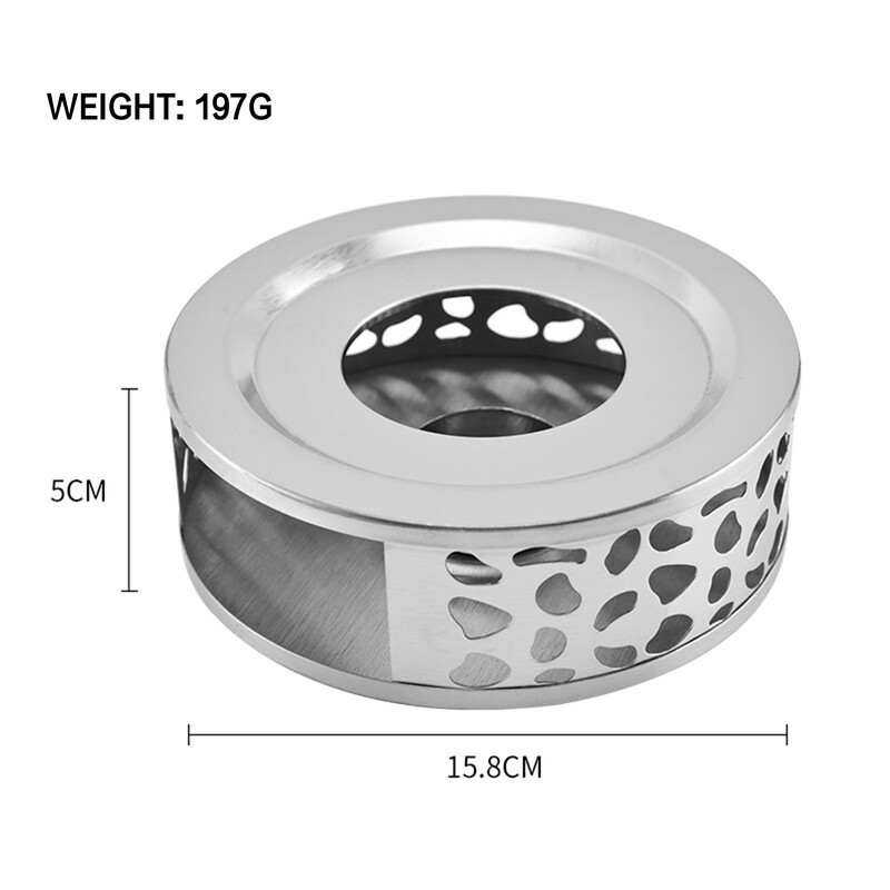 Tējkannu sildītāji 6,2 collu nerūsējošā tērauda tējas gaismas sveces sveces sveces tējkannas un kafijas pasniegšanas piederumi