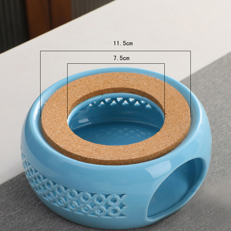 Ringikujuline teekannu kerge soojendaja keraamiline kohvikann, küünlaalus majapidamiskontorile Teemaja keraamilised potid teesoojendaja