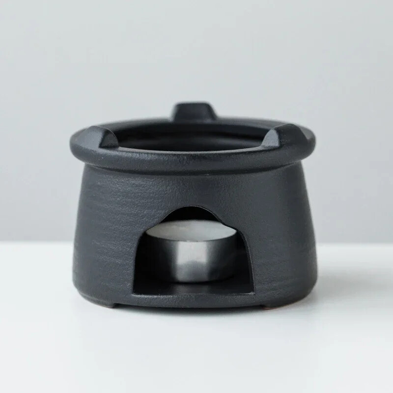 Japoniško stiliaus šilumos išsaugojimas kaitinimas arbatos viryklė Juoda žvakė arbatos šildytuvas Kung Fu arbatos ceremonija Keramikos arbatinukas