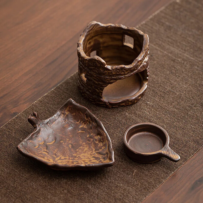 Žvakių kaitinimo arbatos viryklė Samovaras Japoniška retro skrudinta arbatos viryklė Arbatinuko šildytuvai Arbatos indai Virtuvė Valgomasis Baras Namų sodas