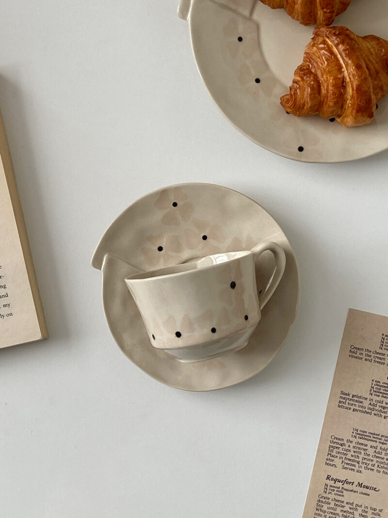 180 ml japanska vintage Sakura keramička šalica za kavu i set posuđa Nepravilan poslijepodnevni čaj Tanjur za desert Pribor za jelo za tortu Tanjur za doručak