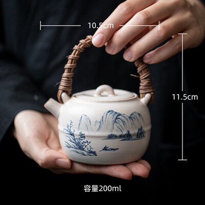 Soda Baltosios arbatos šildytuvas viryklės šildytuvas Buitinis rotango arbatinuko šildytuvas Rankų darbo kraštovaizdžio arbatos viryklė Virdulio stovas Stalo reikmenų dekoravimo dovanos