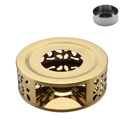 Arbatinukas ugnies viryklė nerūdijančio plieno lauko šildymas stovyklavietės arbatos viryklė sodas kava arbatos puodas stiklinis puodas žvakių šildytuvas pagrindo krosnis