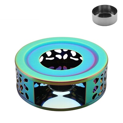 Arbatinukas ugnies viryklė nerūdijančio plieno lauko šildymas stovyklavietės arbatos viryklė sodas kava arbatos puodas stiklinis puodas žvakių šildytuvas pagrindo krosnis