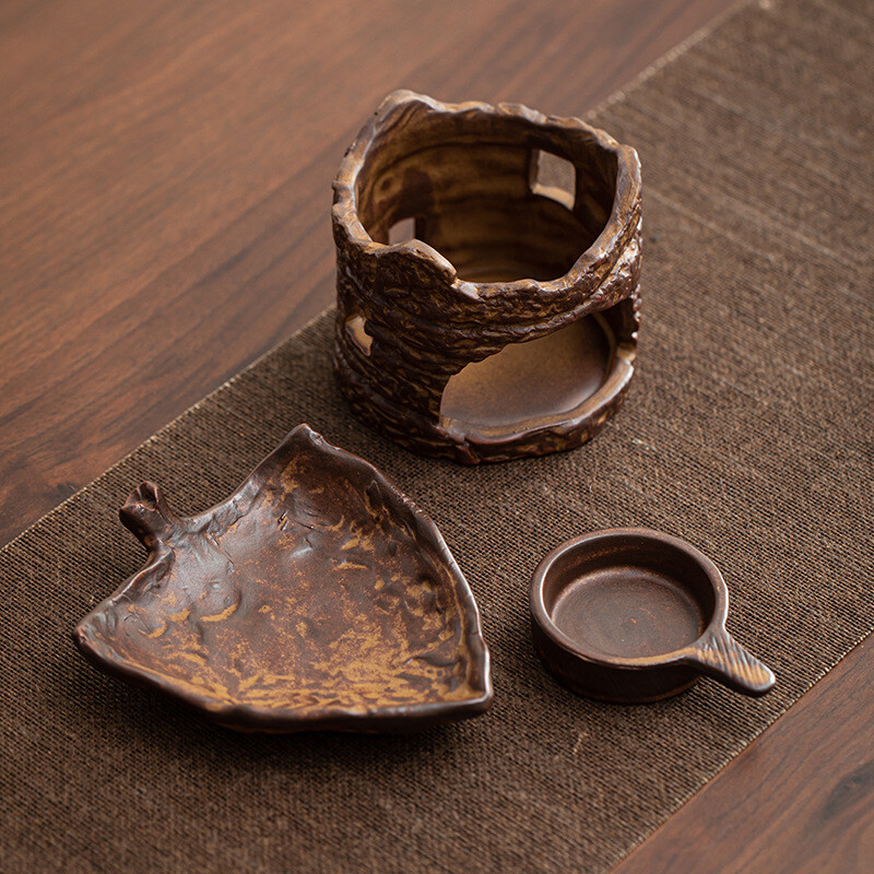 Žvakių kaitinimo arbatos viryklė Samovaras Japoniška retro skrudinta arbatos viryklė Arbatinuko šildytuvai Arbatos indai Virtuvė Valgomasis Baras Namų sodas