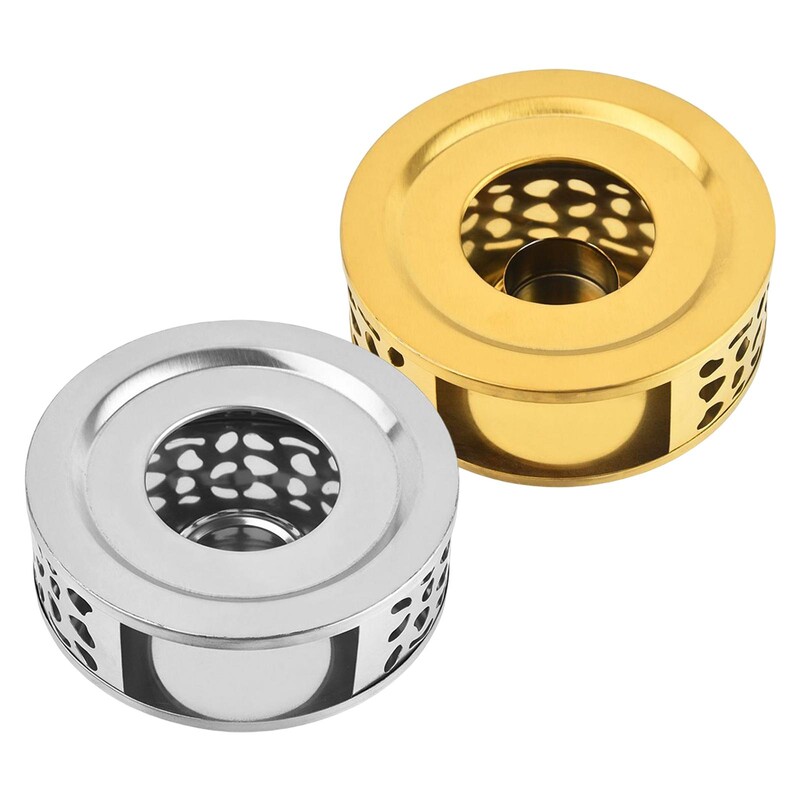 Arbatinuko šildytuvas 430 nerūdijančio plieno tuščiavidurio dizaino kavos puodukai žvakių pagrindo stovas buitiniam stikliniam arbatinuko arbatos viryklės pieno šildytuvui