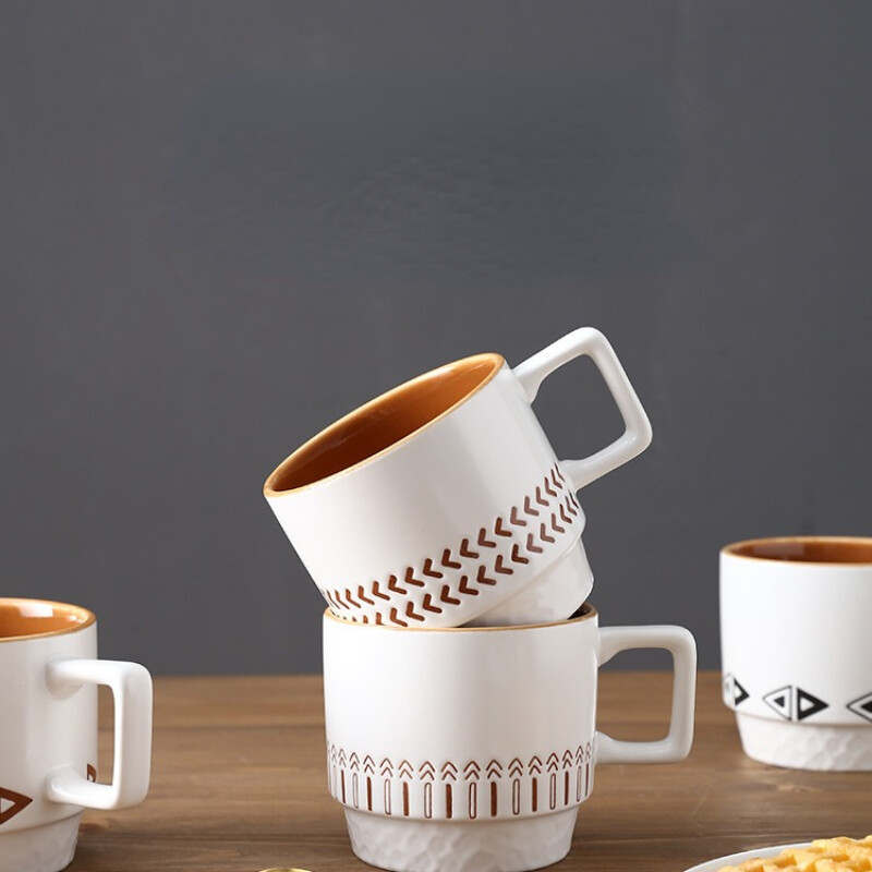 Keraminis sudedamas kavos puodelis, sukraunamas vandens puodelis, vaikiškas gėrimo puodelis, japoniškas porcelianas