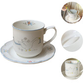 Prantsuse stiilis keraamilised tassid ja alustass, käsitsi kokkusurutud kohvitass Retro pitsist reljeefne roosipiima teetassid ja alustassid pärastlõunatee