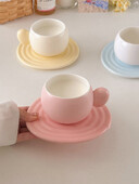 Keraminis namų kavos puodelis su lėkšte Biuro popietės arbatos puodeliai Creative Nordic Mug paprastas komplektas vandens puodelio lėkštė Namų arbatos puodelis 180ml