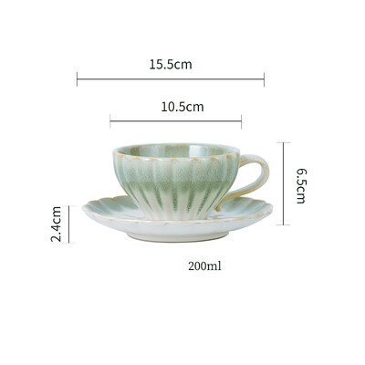 Senovinis kavos puodelis su lėkšte „Exquisite Ins“ europietiško stiliaus popietės arbatos puodelių rinkinys Creative Home Keraminis puodelis Virtuvės gėrimai