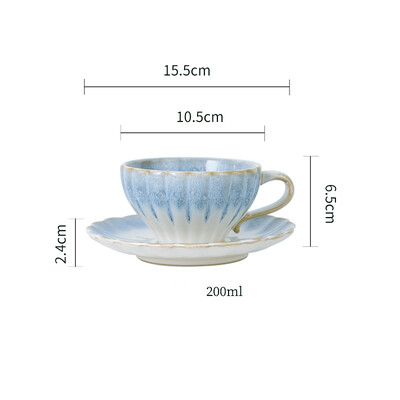 Senovinis kavos puodelis su lėkšte „Exquisite Ins“ europietiško stiliaus popietės arbatos puodelių rinkinys Creative Home Keraminis puodelis Virtuvės gėrimai