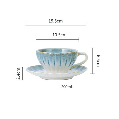 Senovinis kavos puodelis su lėkšte „Exquisite Ins“ europietiško stiliaus popietės arbatos puodelių rinkinys Creative Home Keraminis puodelis Virtuvės gėrimai