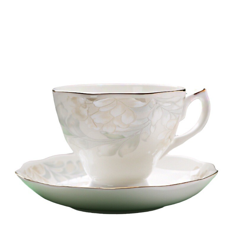 175 ml kaulinis porcelianinis kavos puodelio ir lėkščių rinkinys Europietiškas kaulinis porcelianinis puodelis indų vandens puodelis Britų popietės arbata Kūrybinė dovana