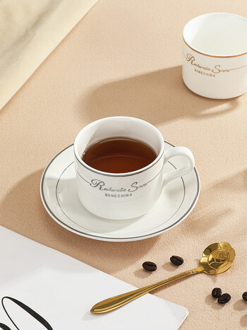 150/180ml Σετ πιατάκι για φλιτζάνια καφέ High End Exquisite European Small Luxury Coffee Cauter Απογευματινό Σετ τσαγιού American Coffee Cup