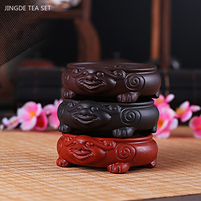 Hiina lilla savi teekomplekt tarvikud Käsitsi valmistatud teekannu alus lilla liivaga loomamudel teealus Traditsioonilised teetarvikud