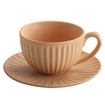 220/300ml Retro Kiln Transformation Coffee Cup Set Χειροποίητο Ιαπωνικό Ευρωπαϊκό Πολυτελές Χοντρό Κεραμικό Χειροποίητο Κύπελλο και Πιάτο