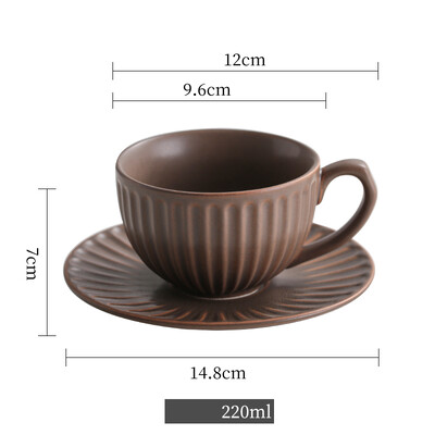 220/300 ml retroahju transformatsiooniga kohvitassi nõukomplekt Käsitsi valmistatud Jaapani Euroopa luksuslik jämekeraamiline käsitsi valmistatud tass ja taldrik