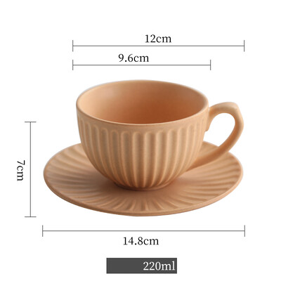 220/300 ml retroahju transformatsiooniga kohvitassi nõukomplekt Käsitsi valmistatud Jaapani Euroopa luksuslik jämekeraamiline käsitsi valmistatud tass ja taldrik