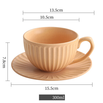 220/300 ml retroahju transformatsiooniga kohvitassi nõukomplekt Käsitsi valmistatud Jaapani Euroopa luksuslik jämekeraamiline käsitsi valmistatud tass ja taldrik
