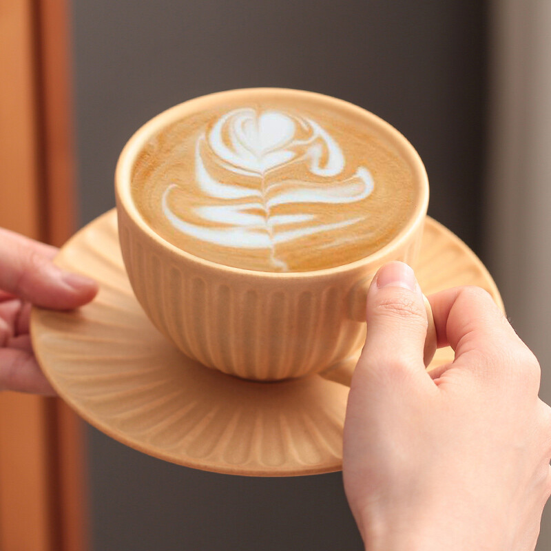 220/300 ml retroahju transformatsiooniga kohvitassi nõukomplekt Käsitsi valmistatud Jaapani Euroopa luksuslik jämekeraamiline käsitsi valmistatud tass ja taldrik