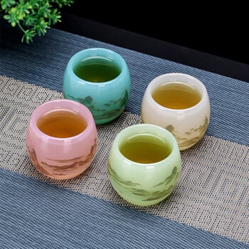 1 ΤΕΜΑΧΙΟ Jingdezhen Glass TeaCup Water Cup Celadon Kung Fu Teapot Cup Ru Kiln Master Drinking Tea