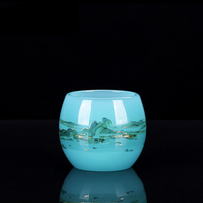 1 vnt Jingdezhen stiklinis arbatos puodelis vandens puodelis Celadon Kung Fu arbatinukas puodelis Ru krosnies meistras geriamasis indas arbata