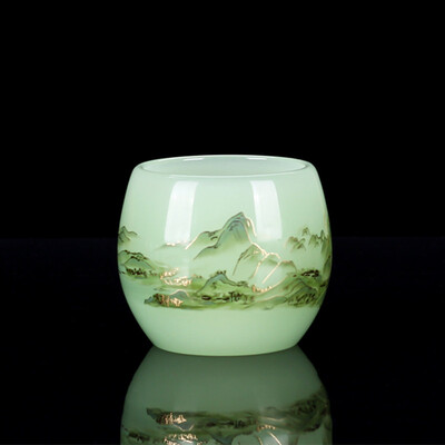 1 vnt Jingdezhen stiklinis arbatos puodelis vandens puodelis Celadon Kung Fu arbatinukas puodelis Ru krosnies meistras geriamasis indas arbata