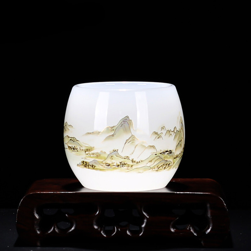 1 vnt Jingdezhen stiklinis arbatos puodelis vandens puodelis Celadon Kung Fu arbatinukas puodelis Ru krosnies meistras geriamasis indas arbata