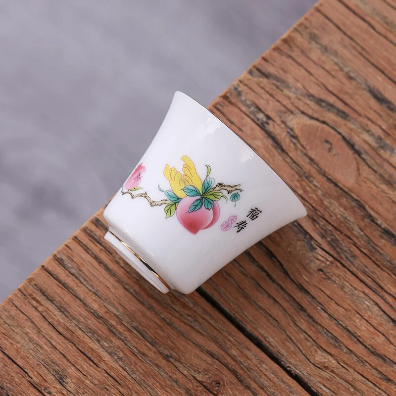 Kinų stiliaus rankomis piešta gėlių iliustracija arbatos puodelis Buitinis arbatos rinkinys Keraminis rankomis dažytas arbatos puodelis Master Cup asmeninis puodelis