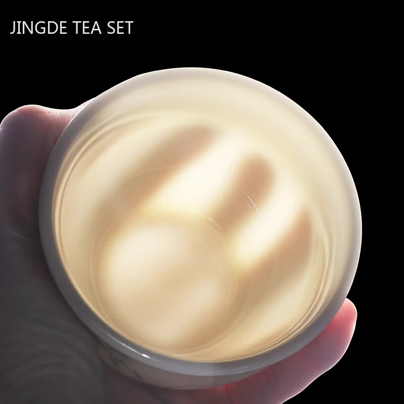 Naujas Suet Jade keramikinis arbatos puodelis Zodiako tigro arbatos puodelis Master Cup Baltas porcelianinis arbatos rinkinys Buitinis Boutique arbatos dubenėlis gėrimams