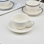 Korėjietiško stiliaus keraminis sutirštintas kavos puodelis Buitinis pusryčių pieno puodelis Kapučino gėlių puodelis su lėkštės komplektu nedidelių trūkumų