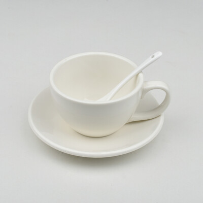 Korėjietiško stiliaus keraminis sutirštintas kavos puodelis Buitinis pusryčių pieno puodelis Kapučino gėlių puodelis su lėkštės komplektu nedidelių trūkumų