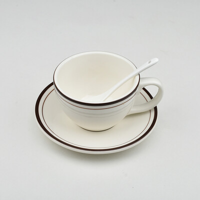 Korėjietiško stiliaus keraminis sutirštintas kavos puodelis Buitinis pusryčių pieno puodelis Kapučino gėlių puodelis su lėkštės komplektu nedidelių trūkumų