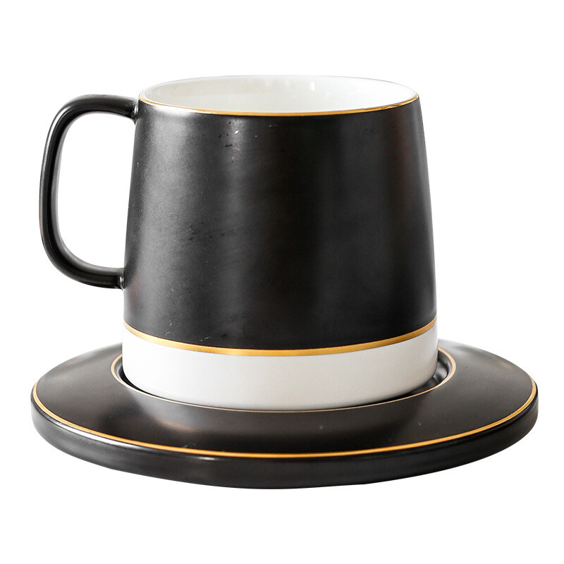 350ml Nordic Style Creative Ceramic Mark puodelio lėkščių rinkinys Namai Minimalistinis didelės talpos kavos puodelis Personalizuotas poros vandens puodelis