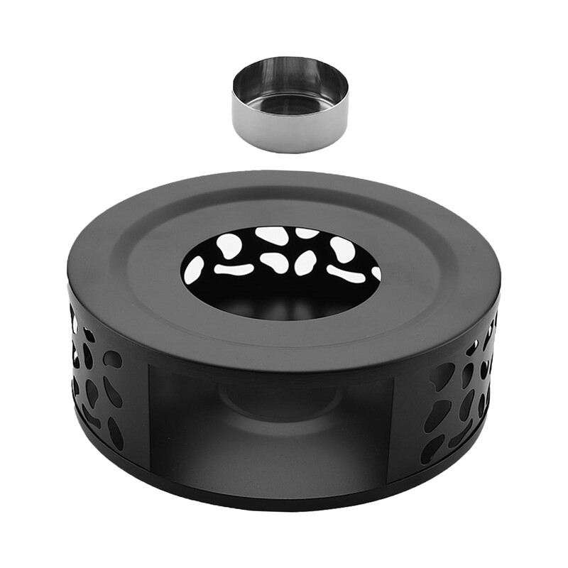 Nerūdijančio plieno arbatos šildytuvas su žvakių laikikliu Stilingi puodai šildymui Naudokite arbatinuko šildytuvą kelionėms pėsčiomis Namo stovyklavietės restoranas