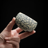 1 tk Ru Ahju keraamiline teetass Antiikne isiklik Master Cup Kodumajapidamises kasutatav portselanist teekomplekt Reisi meditatsioonitass Ilu väike teekauss