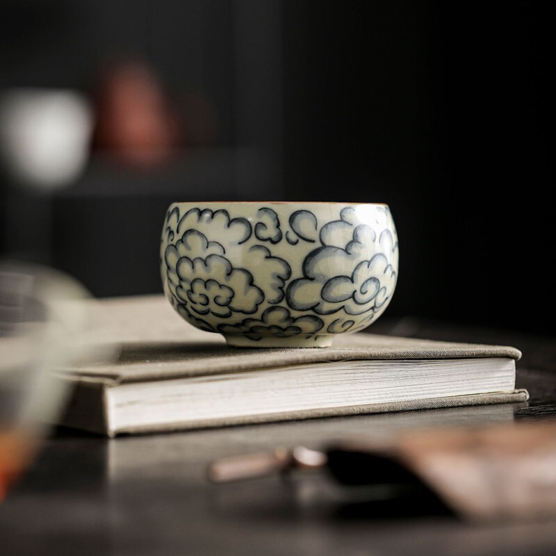 1 tk Ru Ahju keraamiline teetass Antiikne isiklik Master Cup Kodumajapidamises kasutatav portselanist teekomplekt Reisi meditatsioonitass Ilu väike teekauss