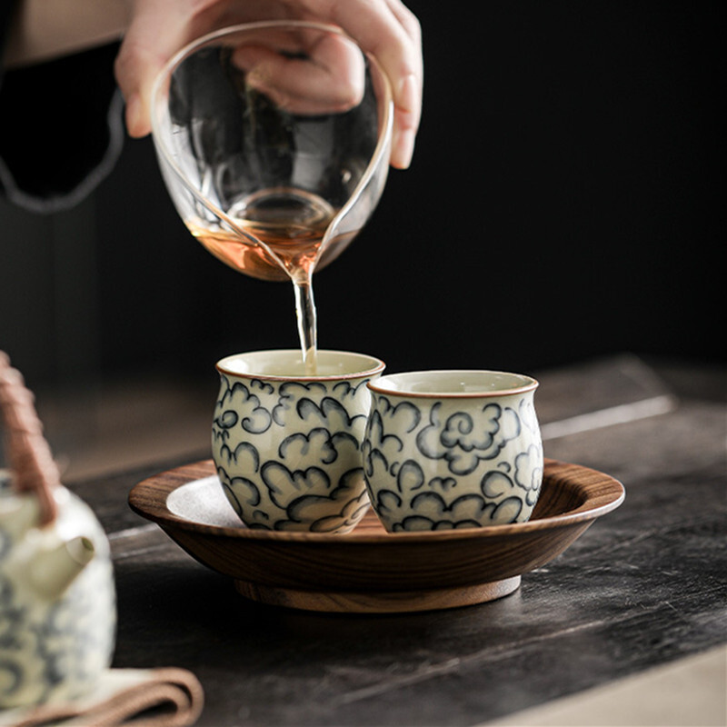 1 tk Ru Ahju keraamiline teetass Antiikne isiklik Master Cup Kodumajapidamises kasutatav portselanist teekomplekt Reisi meditatsioonitass Ilu väike teekauss