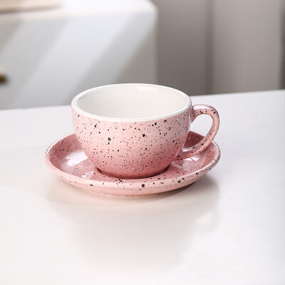 300 ml Splash Ink Style keraamiline kohvitassi ja taldrikukomplekt Euroopa peen pärastlõunatee latte tassi nõud Kontori piimatassi komplektid