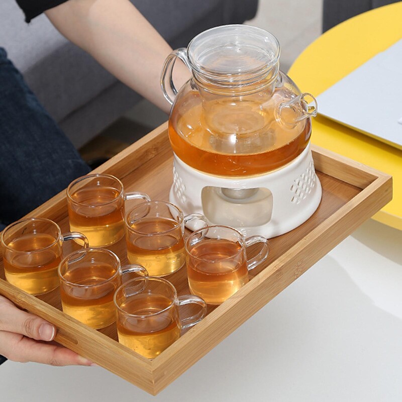 Keraminis arbatinuko šildytuvas Tealight krosnies arbatos šviesos žvakių laikiklis šildymui arbatinuko šildytuvo stovo pagrindas Keraminis stiklinis arbatos puodas