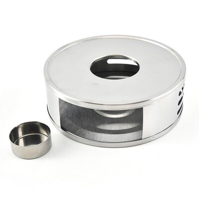 Arbatos šildytuvo stovas nerūdijančio plieno stabilus nešiojamas puodelio šildytuvas arbatinuko šildytuvo viryklės nuo rūdžių žvakių laikiklis skirtas namų stovyklavimui lauke