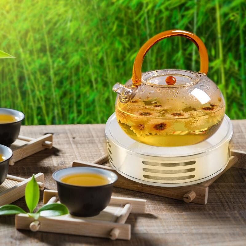 Arbatos šildytuvo stovas nerūdijančio plieno stabilus nešiojamas puodelio šildytuvas arbatinuko šildytuvo viryklės nuo rūdžių žvakių laikiklis skirtas namų stovyklavimui lauke