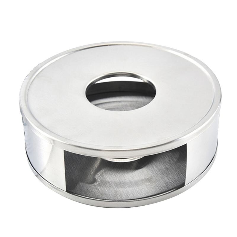 Arbatos šildytuvo stovas nerūdijančio plieno stabilus nešiojamas puodelio šildytuvas arbatinuko šildytuvo viryklės nuo rūdžių žvakių laikiklis skirtas namų stovyklavimui lauke