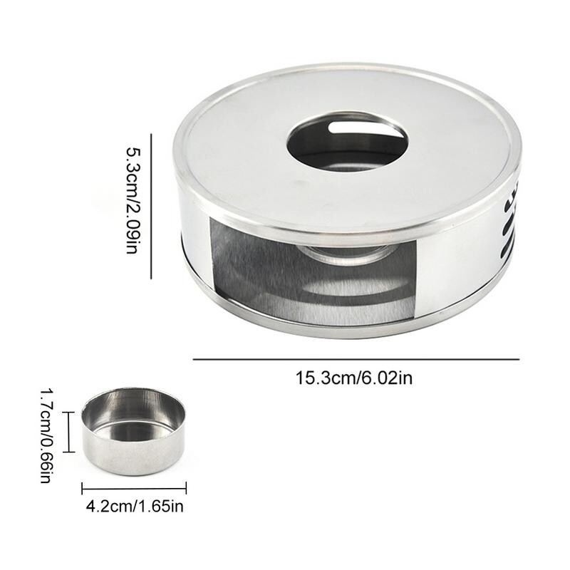 Arbatos šildytuvo stovas nerūdijančio plieno stabilus nešiojamas puodelio šildytuvas arbatinuko šildytuvo viryklės nuo rūdžių žvakių laikiklis skirtas namų stovyklavimui lauke