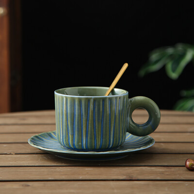 Set de ceai, ceai de cafea din ceramică, ceai de după-amiază, birou, ceai de flori retro, ceai de ceramică, ceai de cuplu