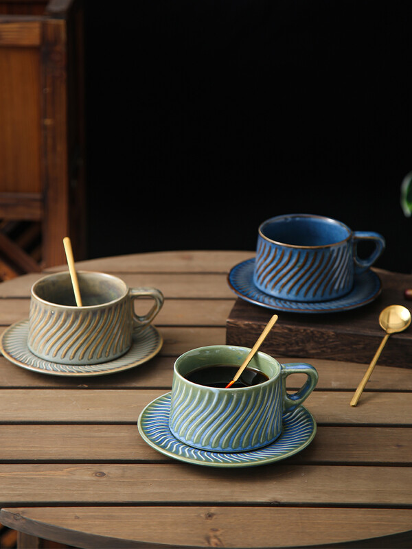 Set de ceai, ceai de cafea din ceramică, ceai de după-amiază, birou, ceai de flori retro, ceai de ceramică, ceai de cuplu